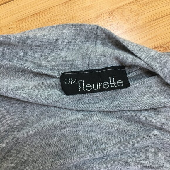 NWOT J.M. Fleurette Gray Cardigan - Picture 3 of 3